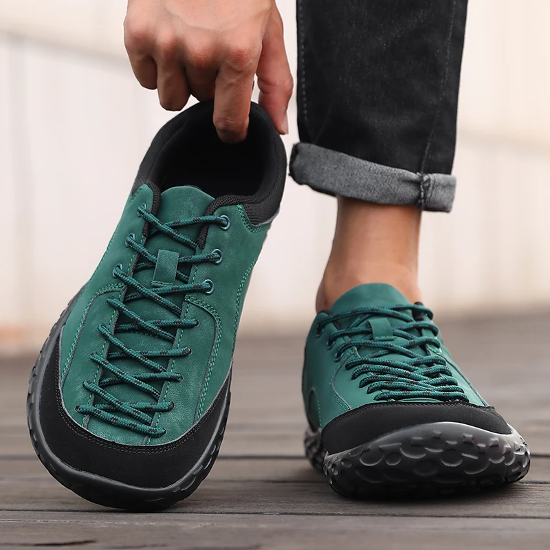 Outdoor Herren Casual Sneakers Minimalistische Breitzehen-Barfußschuhe Leichte Zero-Sole-Wanderschuhe Paar-Kletterschuhe – Detail 14