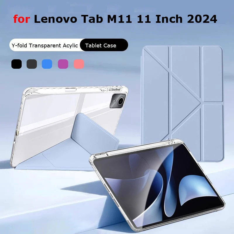 Acrylic Y-fold Clear Case for Lenovo Tab M11 11 Inch 2024 TB-330FU 331FC Xiaoxin Pad 11