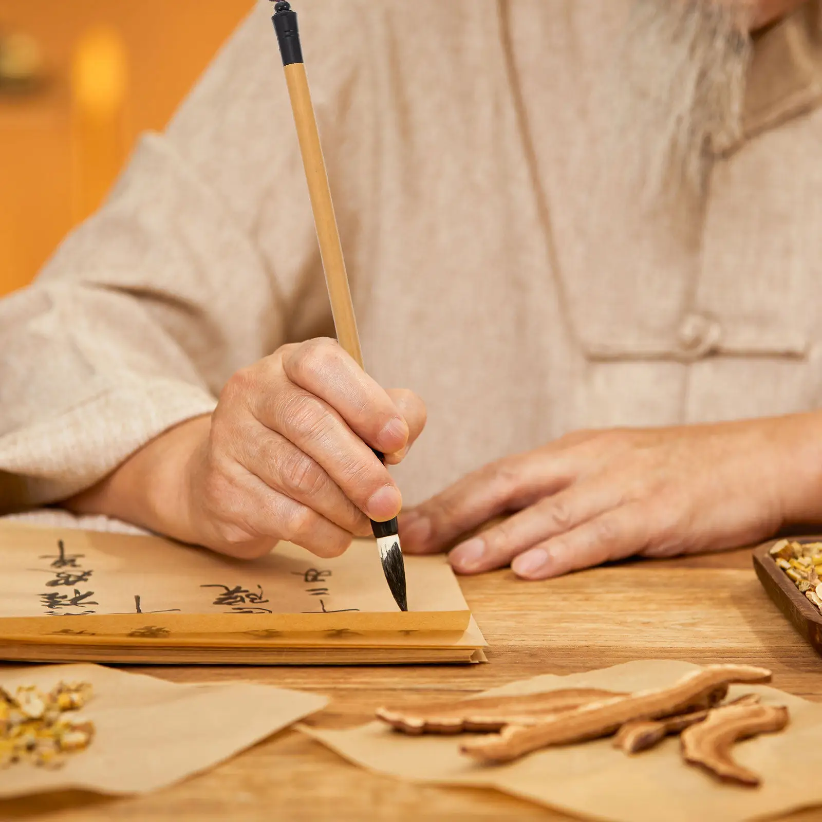 Wolf Goat Hair Calligraphy Brush Comfortable Grip For Writing Couplets Painting Beginners Chinese Art Stationery