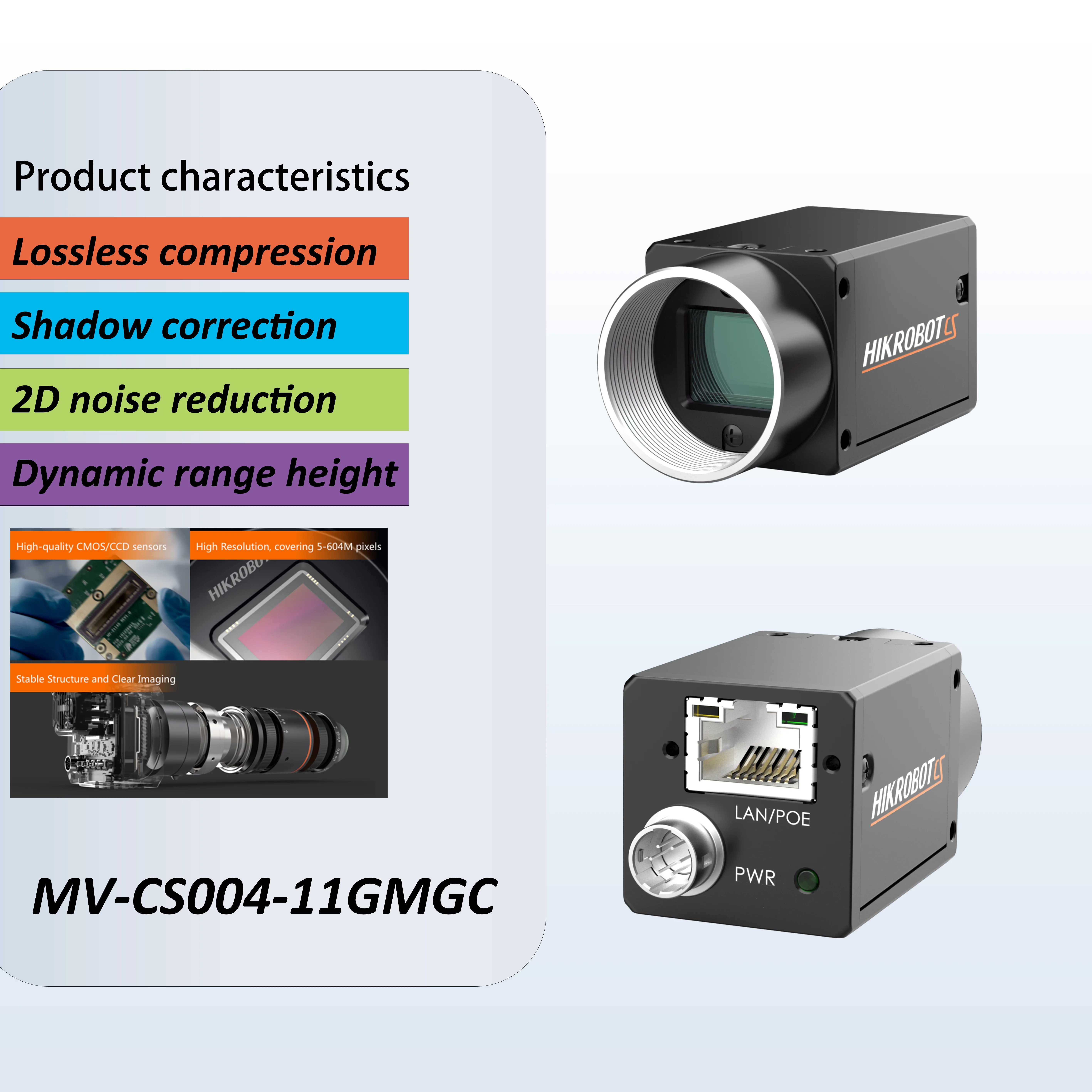 MV-CS004-11GMGC hik robot 0,4 mp 1/1/2 "ip40 cmos ge Bild verarbeitung Industrie kamera Bereich Scan-Kamera