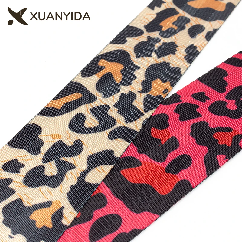 Xuanyida 48mm Seatbelt Safety Belt 3.6 Meter Polyester Universal Car Fashion Leopard Print Seat Belt Webbing Car Accessories