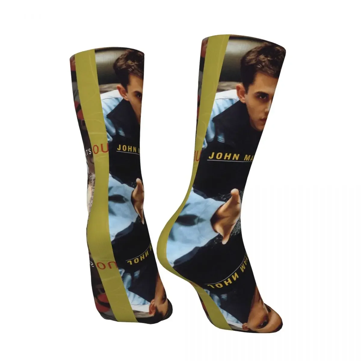 Vintage Inside Wants Out Music Men's compression Socks Unisex J-John Mayer Singer Street Style Pattern Printed Novelty Crew Sock