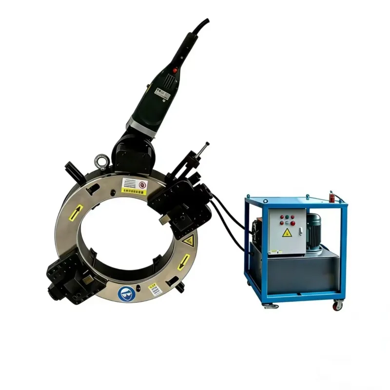 

【Popular】Split Frame Motorized Pipe Cutting Beveler 3-48 Inch 1100W 110V/220V/380V Portable For On Site Oil Pipeline Constru