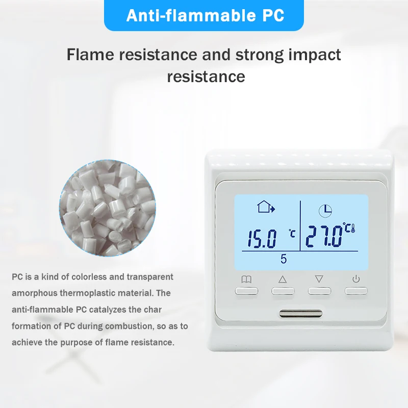 Termostato digital para aquecimento radiante, controlador de temperatura, piso quente, água, caldeira a gás, 220V