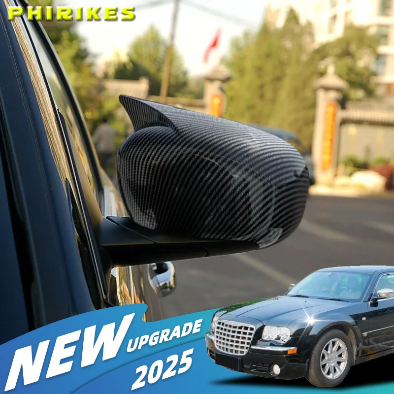

For Chrysler 300/300C Dodge Magnum Charger 2005-2010 Car Rearview Side Mirror Cover Cap Door Housing Shell Trim Carbon style