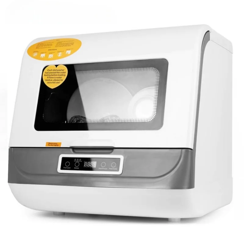 8L Portable Countertop Mini Dishwasher ,4 Washing Programs, Air-Dry Function and LED Light for Small Apartments, Dorms and RVs