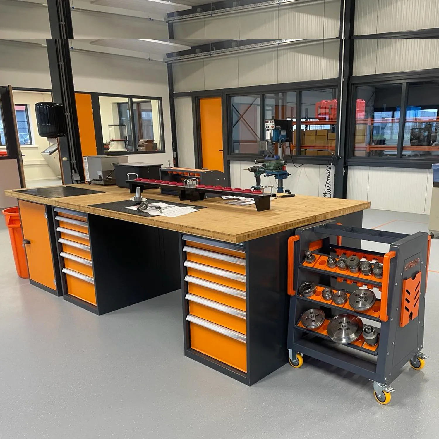 

CAT40 CNC Tool Cart-100CAP 5-Tier CNC Rolling Carts with Wheels 40 Taper Tool Holder CNC Mobile Tool Holder CNC Tool Organizer C