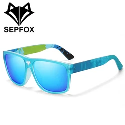 SEPFOX Men Polarized Fishing Sunglasses Cycling Riding Hiking Driving Glasses For Outdoor Sports Mirrored Lens UV400 Eyewear