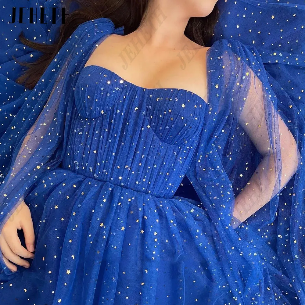 Guitar Hcondamned-Robe de Rhchérie pour femme avec veste, robes de soirée en tulle A-Line, bretelles spaghetti, train de balayage, robe de gala éducativeJeheth doux robe de bal pour les femmes avec veste a - word tulle