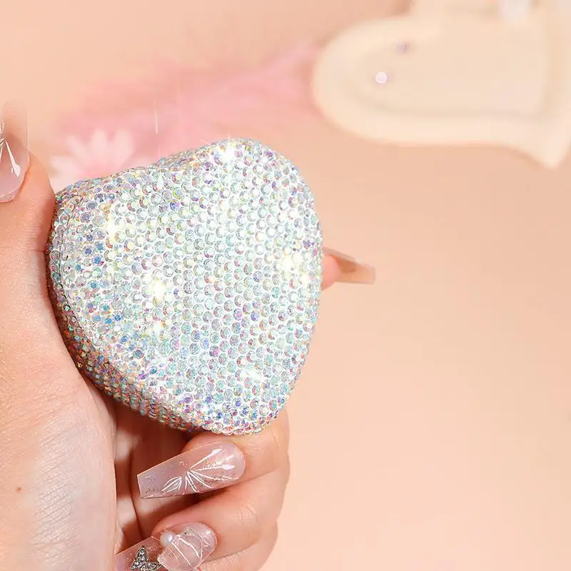 Funkelnde Strass-Metall-Blechdose Schmuck-Aufbewahrungsbox für Halsketten – Detail 6