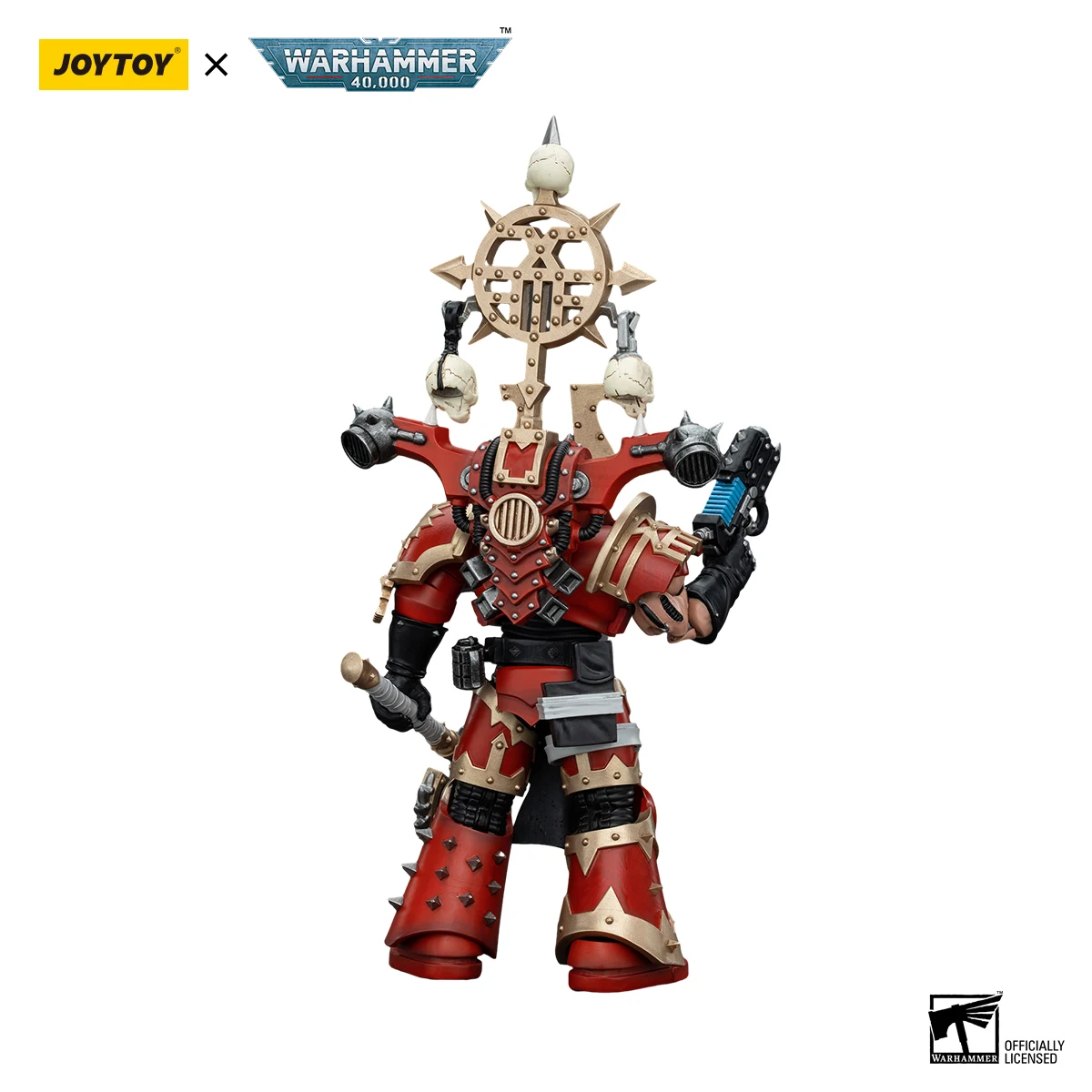 JOYTOY Warhammer 40K 1/18 figurka World Eaters Khorne Berzerker z Berzerker lcon figurki Anime zabawki Model
