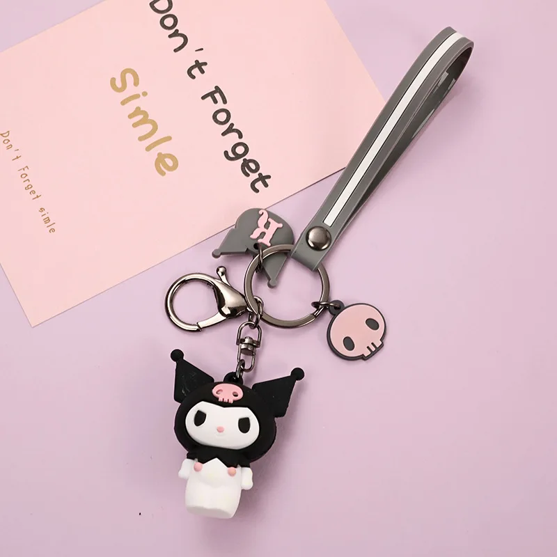 Kawaii Sanrio Accessories Anime Hello Kitty Keychain Kuromi Melody Cinnamonroll Keychain Pendant for Bag Cartoon Keyring Gifts