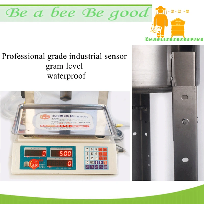 Viscous Paste Honey Filling Machine, Stainless Steel Pneumatic 50g-5000g Scale Weighing Equipment for Home or Business