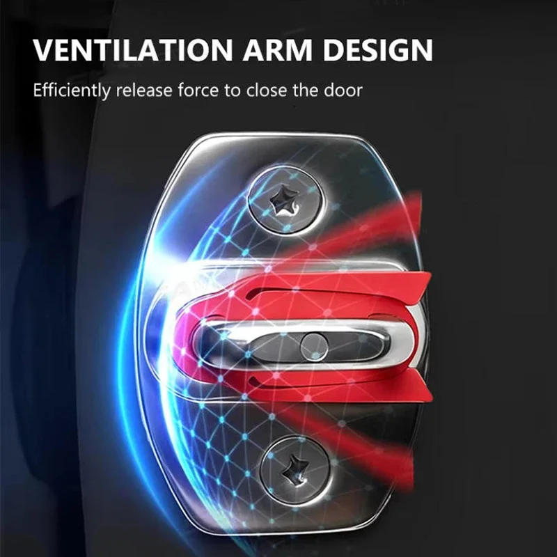 4PCSUpgraded Shock Absorber for Side Door Soft Silicone Pad Car Door Buckle Cushion Soundproof Anti-Vibration Buffer Pad view 2
