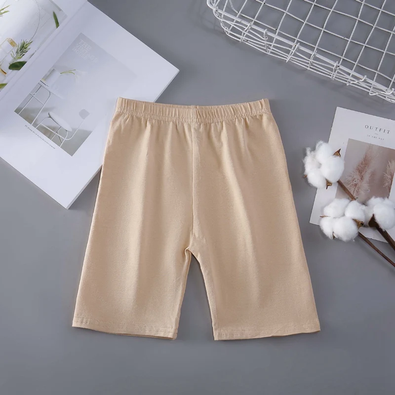 Summer Kids Girls Shorts Solid Safety Pant Underwear Girls Briefs Short Beach Pants Kids Girls Short Leggings For 8-14Y