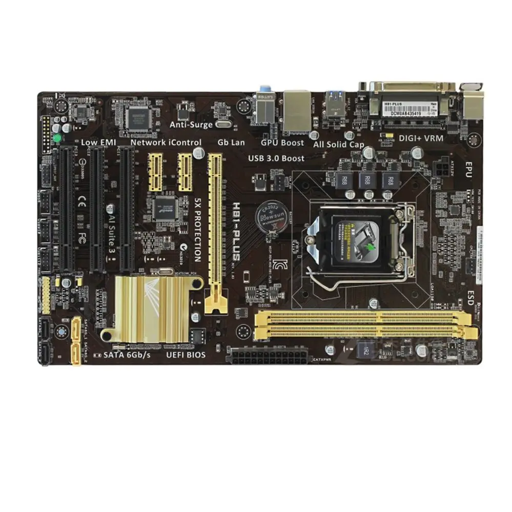 

For H81-PLUS Desktop Motherboard H81 Socket LGA 1150 i3 i5 i7 DDR3 16G ATX UEFI BIOS Mainboard Hot Sale