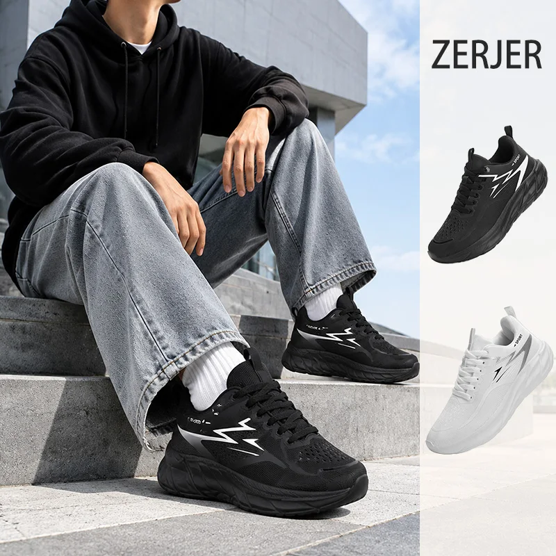 Men Breathable Mesh Athletic Running Sneakers Soft Cushion Non‑Slip Wear‑Resistant Jogging Walking Sports Shoes