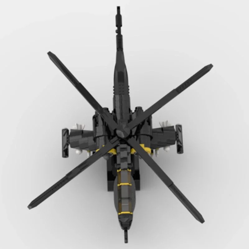 Modelo de avión militar Moc, ladrillos de construcción, tecnología de ataque de cañonera, bloques modulares, regalos, juguetes de Navidad, conjuntos de bricolaje, montaje