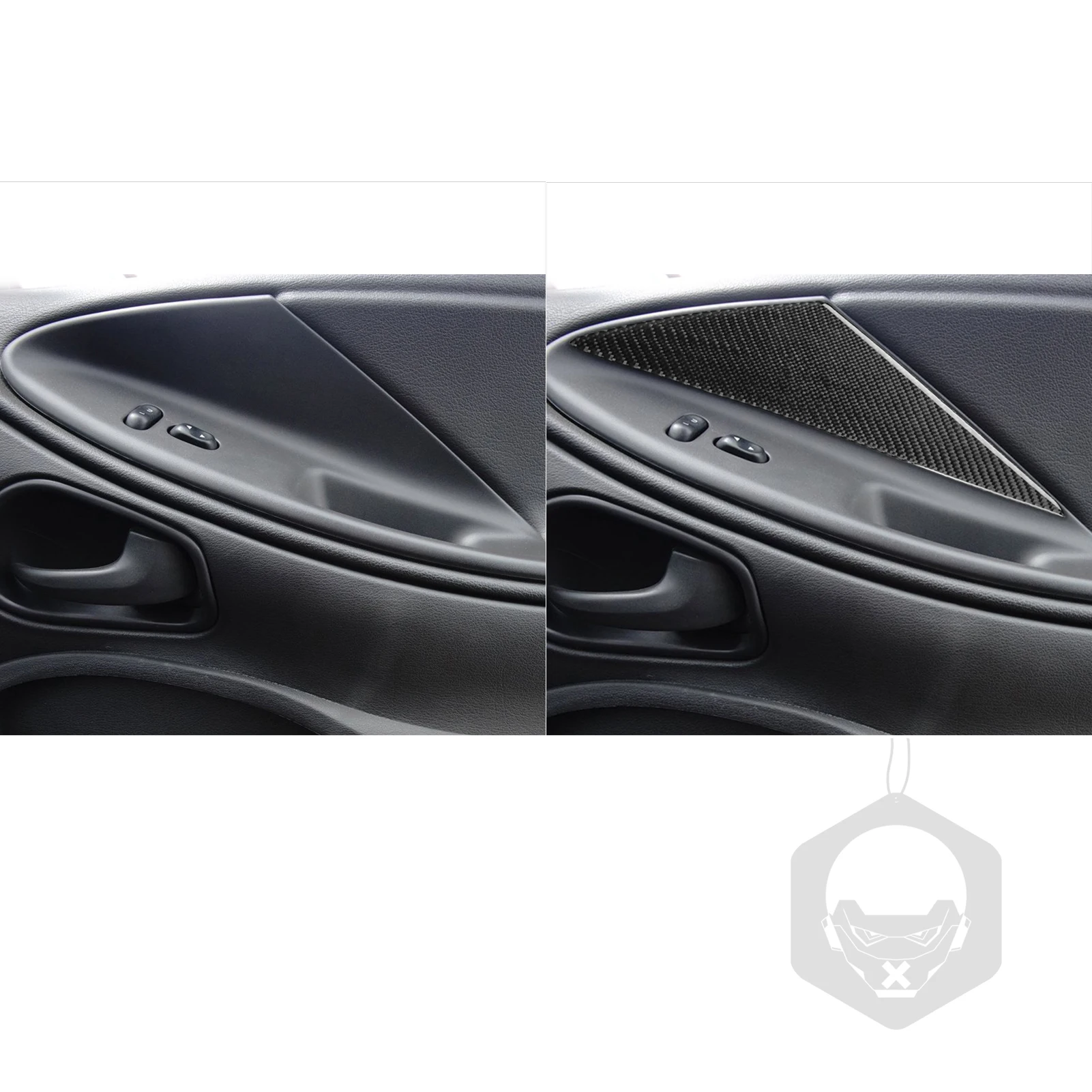 

Carbon Fiber Inner Door Panel Protector Pad Cover Trim Sticker Interior Car Accessories Modification For Ford Mustang 2001—2004