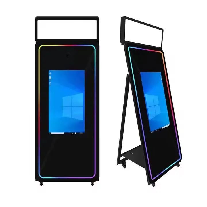 

magic mirror touch screen photo booth with and printer for party and wedding