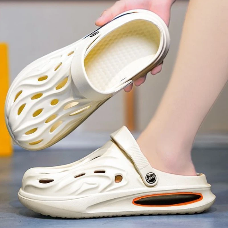 

Sabot дышащие мужские тапочки на платформе с отверстиями, модные элегантные дизайнерские роскошные шлепанцы 2025 года, низкая цена, высокое качество, мужская обувь для взрослых