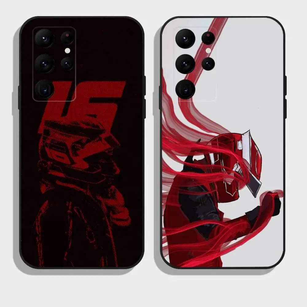 

Racing Driver C-Charles L-Leclercs Phone Case For Samsung Galaxy A73,A21s,A22,A31,A52,A53,A71,A41Soft Black Shell