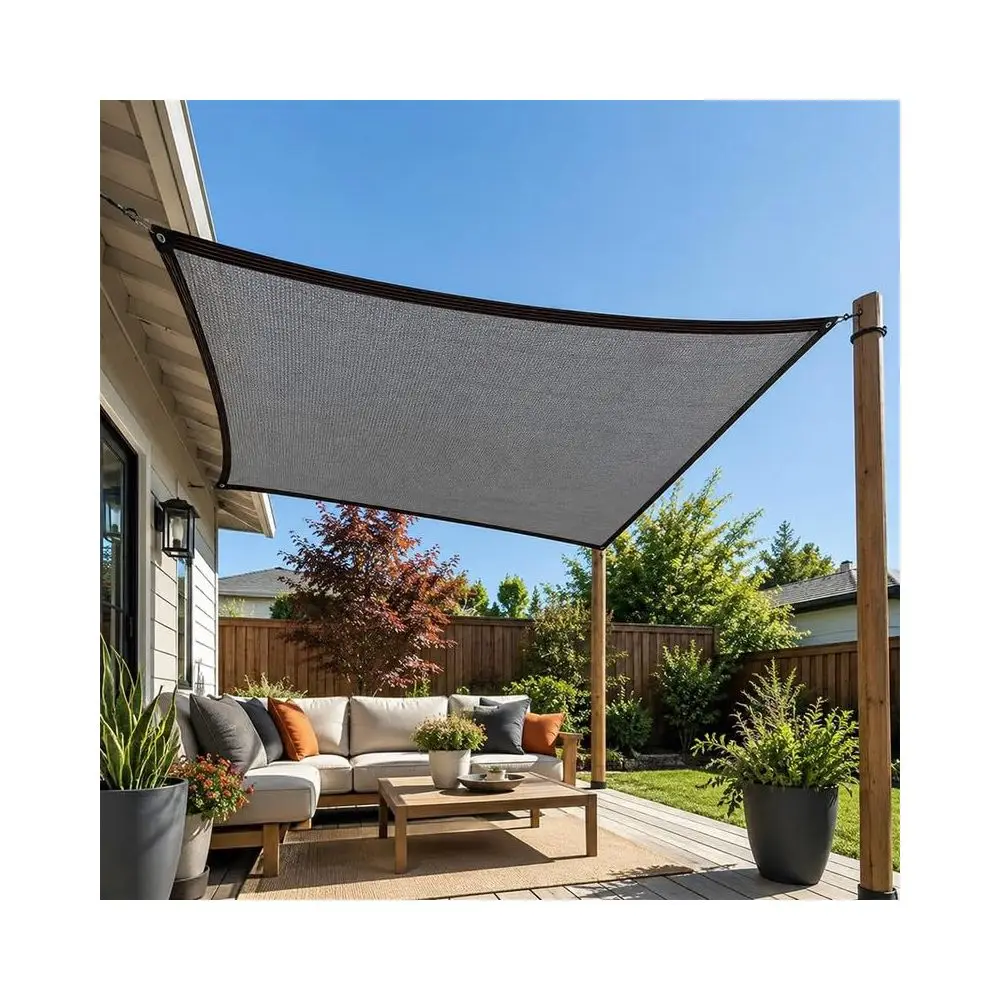 Sun Shade Sail 12x36FT, 90 UV Blockage, HDPE Sunshades for Outdoor Patio, Yard, Deck, Garden, Lawn, Permeable Awnings for Patio