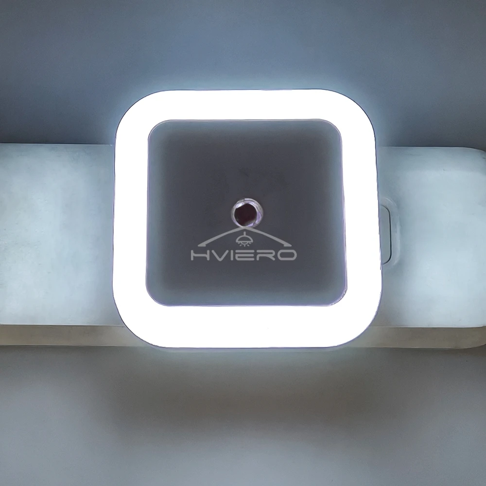 Square Night Light LED Intelligent Control Induction Energy-saving Bedside Socket Lamps Room Hallway Toilet Wall Home Lighting