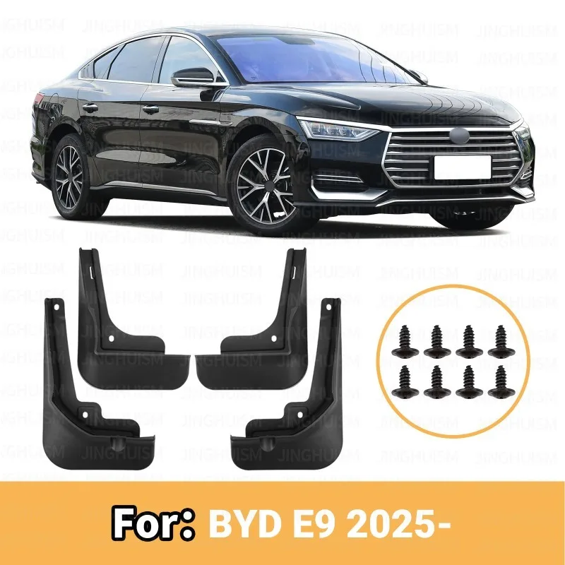Mud Flaps for BYD E9 2025-2026 Splash Guards Wheel Arch Mud Guard Protector Anti-Splash Mudguards Car Accessories Auto Parts