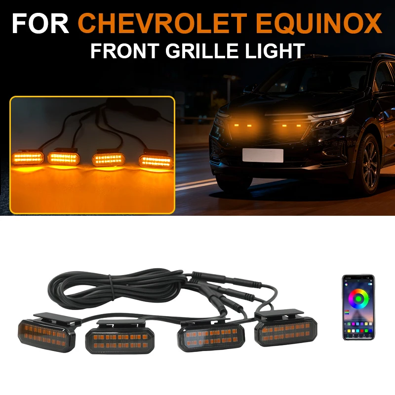 

FOR CHEVROLET EQUINOX LED Front Grille Light Car Daytime Running Light Wheel Eyebrow Lamp For Pickup Offroad 12V