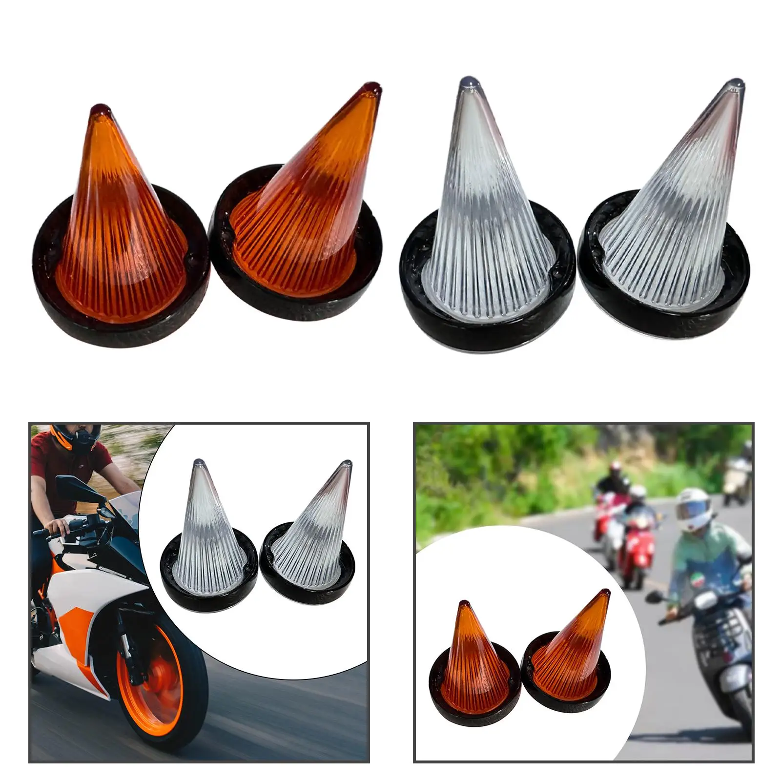 2 buah lensa lampu sein penutup kap lampu untuk Electra Glide 86-21