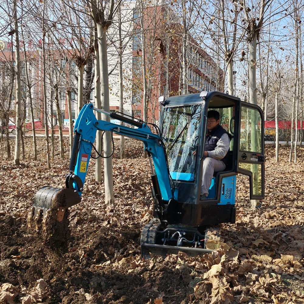 1 Ton Mini Excavator Awning Hydraulic Crawler Digger Enclosed Cap Mini Bagger Optional EPA Euro 5 Engine