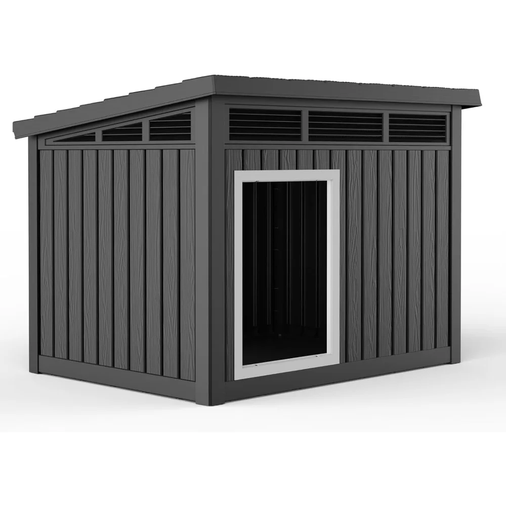 

Large Dog House Outdoor Indoor Weatherproof with Removable Roof Raised Base Plate,Pet House Weatherproof for Small to Larg