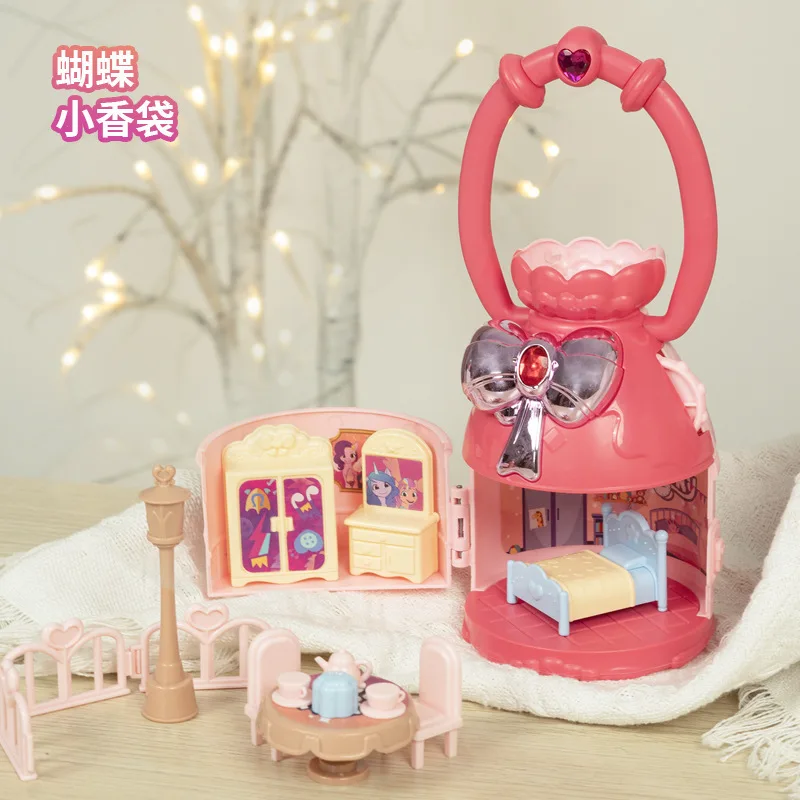 Kotak Display botol sabit parfum Little Pony, koleksi Model mainan lucu rumah bermain hadiah kejutan ulang tahun anak