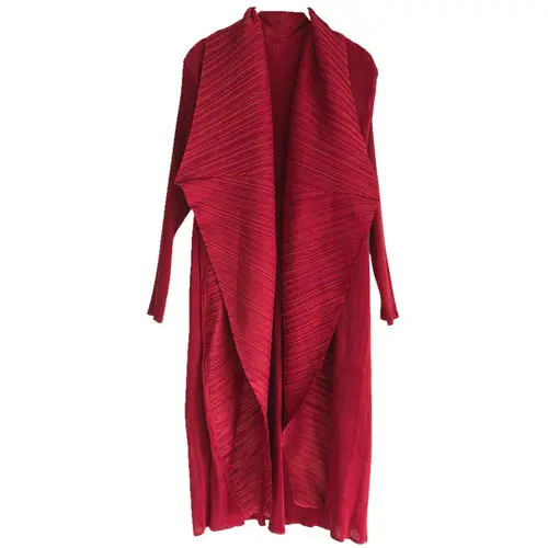 Wrinkled jacket 2025 autumn  new style long sleeves, medium to long length, loose fit, oversized, slimming and stylish look - Image 5