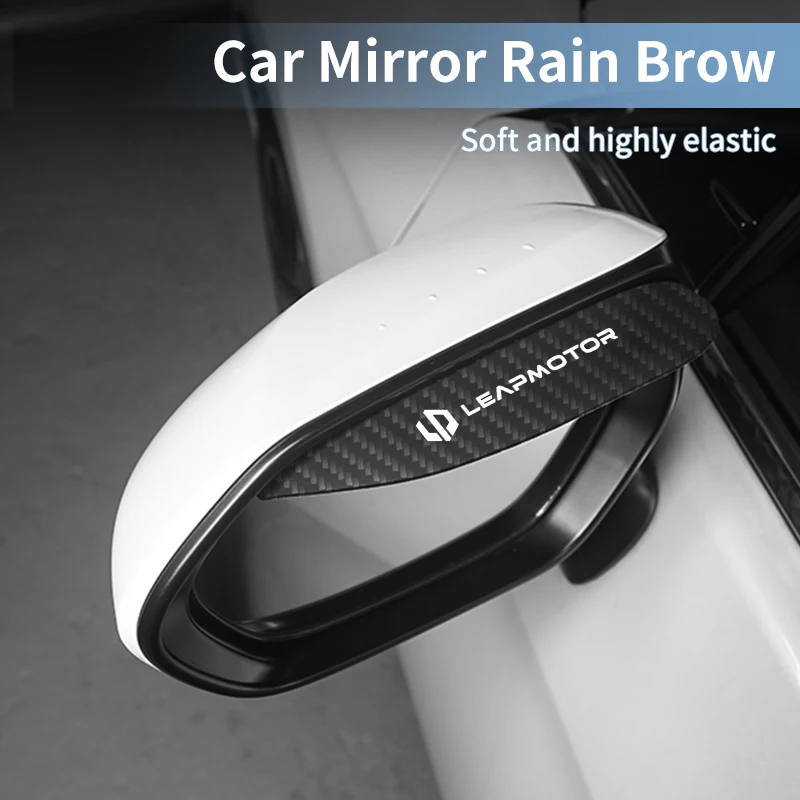 Car Carbon Rain Brow Rear Mirror Protector Cover Sun Visor Accessories For Leapmotor Leap Motor C01 C11 T03 S01 C11 Reev 2022