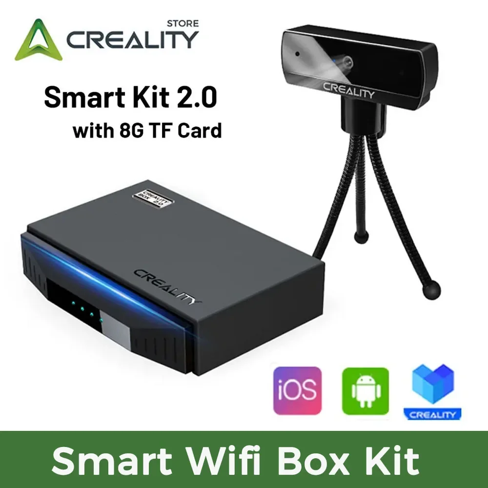 

Creality Smart Kit 2.0 с TF-картой 8G CRCC-S7 HD 1080P Пульт дистанционного управления для веб-камеры Ender-3 Series/CR-10Smart Деталь 3D-принтера