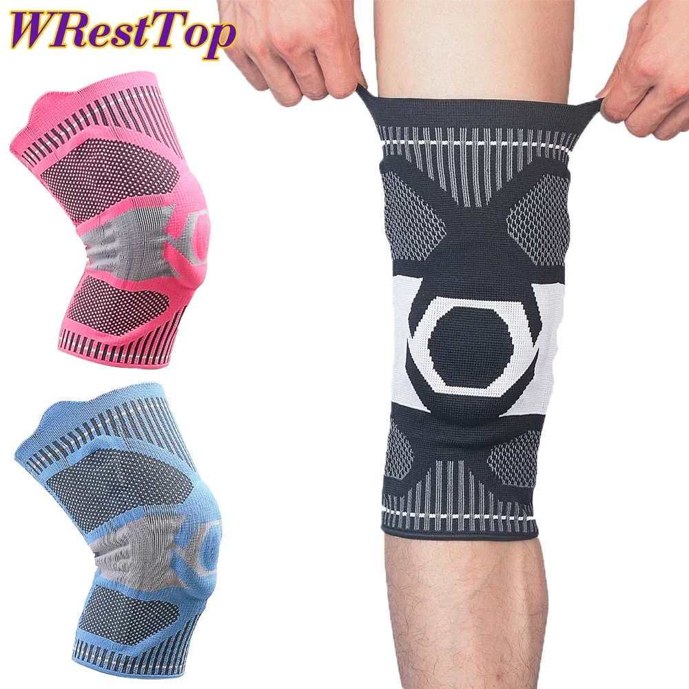 

Knee Brace Compression Sleeve Support with Patella Gel & Side Stabilizers Pads for Running Weightlifting Gym Workout Sports