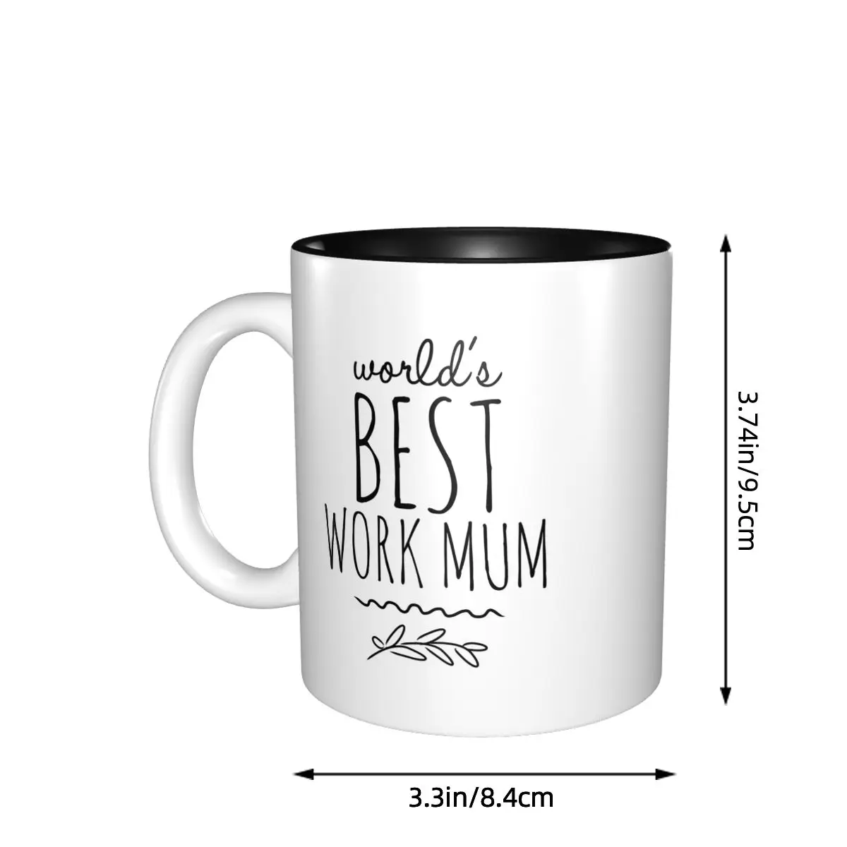 World's Best Work Mum New Job Gifts, Colleague Appreciation Mug Funny Ceramic Coffee Cups Tea Mugs Milk Cup Drinkware Woman Man
