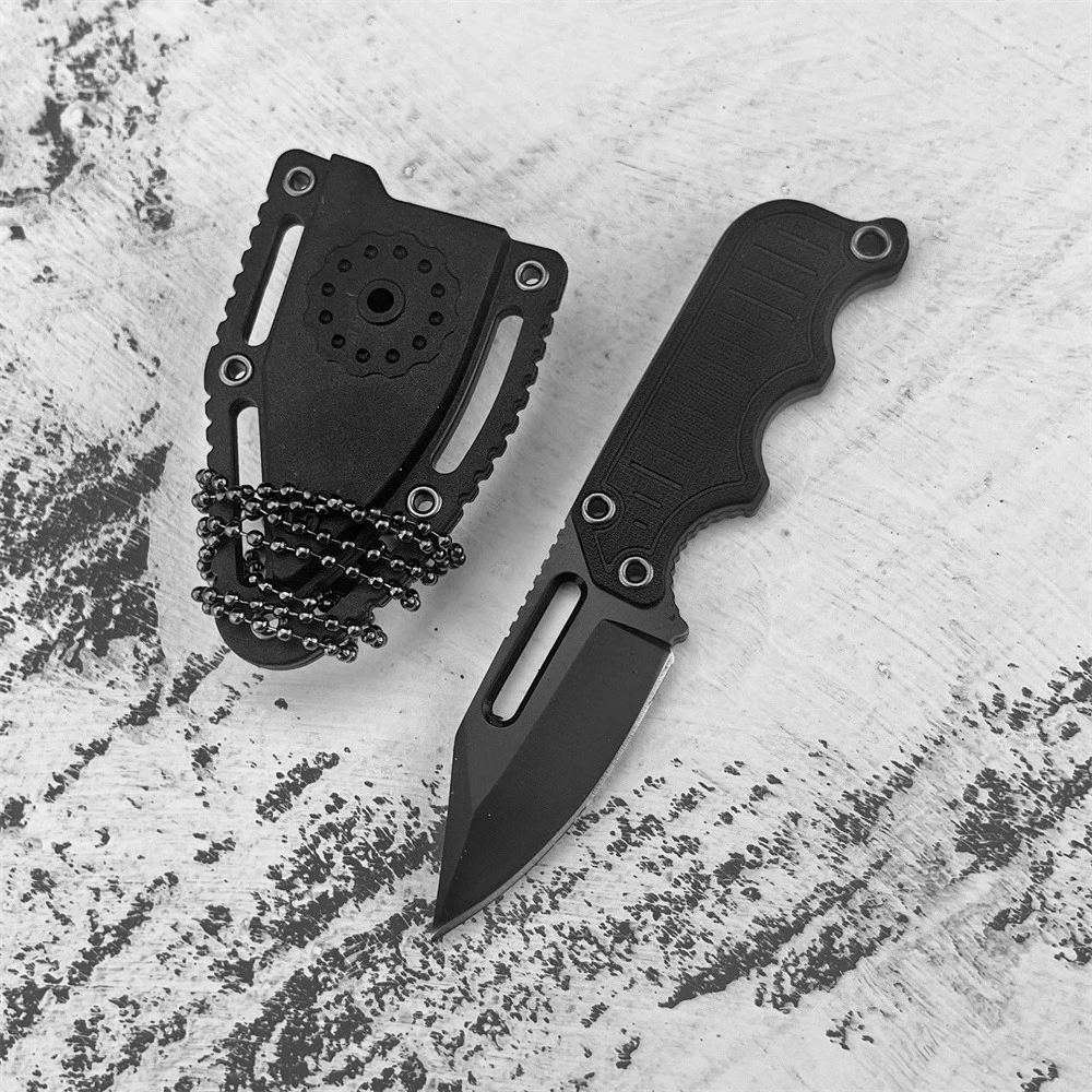 

High-Hardness Survival Fixed Blade Knife with Sheath 5Cr15MoV Steel Blade Nylon Fiber Handle Outdoor Camping Pocket Knife