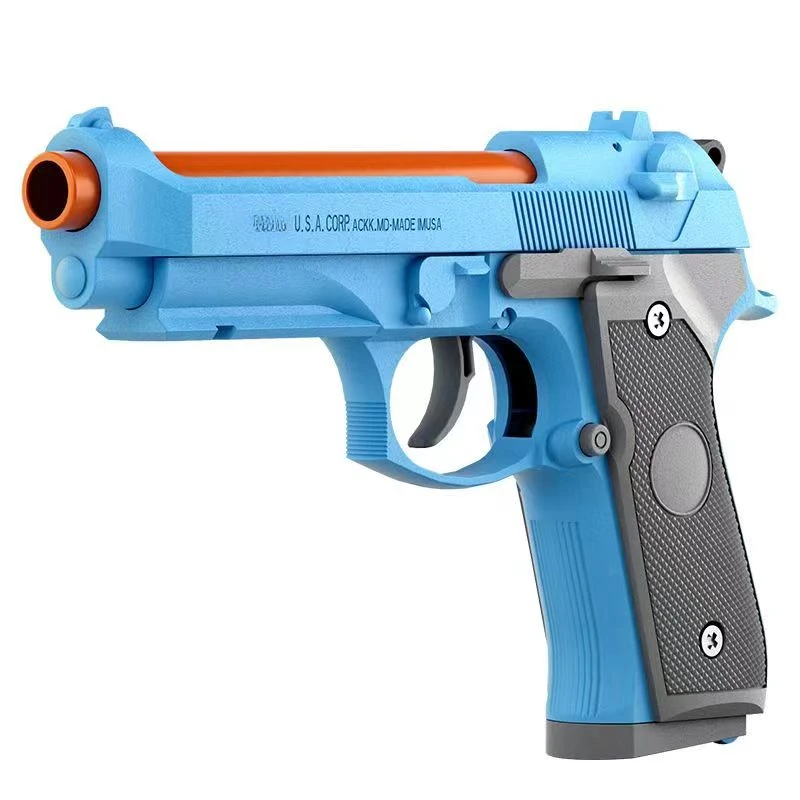 

2024 New Shell Eject M9A3 SIG17 Pistol Continuous Firing Blowback Soft Bullet Gun Empty Hanging Weapon Children Toy Boys Gift