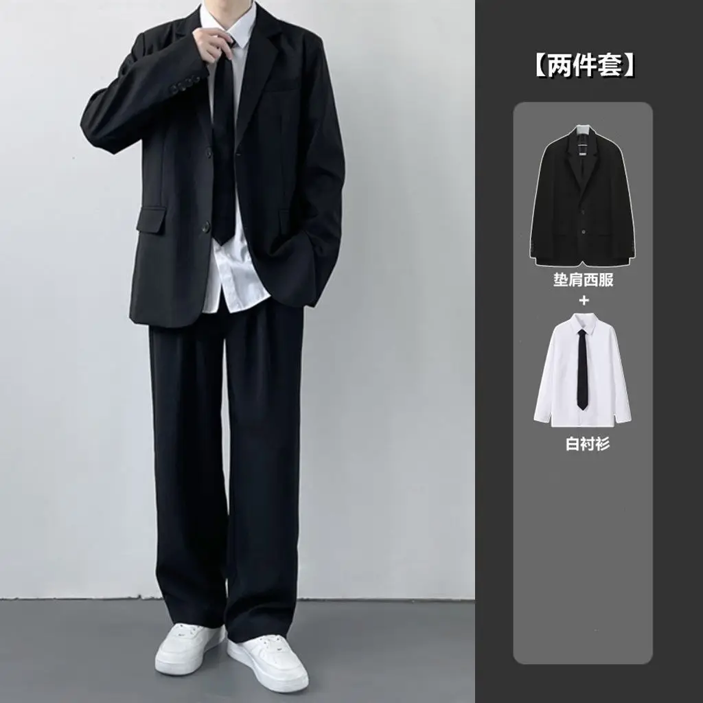 3 pezzi DK Set uniforme Abito casual Abito da uomo Studente universitario Zhongshan Abito Chic DK uniforme scolastica