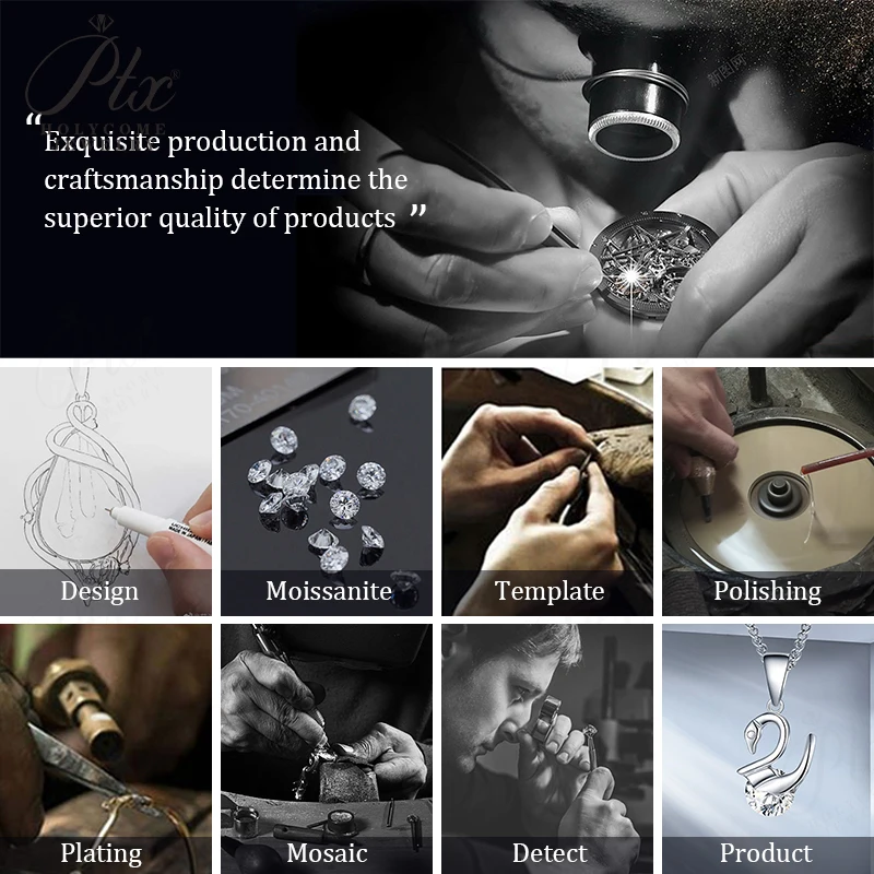 925 Sterling Silber Ring Moissanit Rundschliff D-Farbe für Damen Hochzeit Verlobung Ehering Charms Holycome Schmuck – Detail 16
