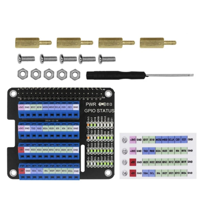 

Для Raspberry Pi плата расширения GPIO клеммная шляпа для Raspberry Pi 2B/3B/3B +/4B/Zero/Zero W модуль интерфейса GPIO