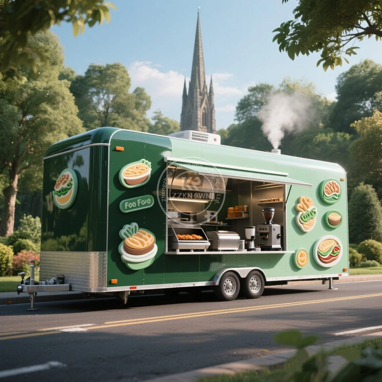 

2025 Food Trucks Hot Dog Cart with Fryer Food Street Vending Kiosk Wine China Noodle Mobile Dining Cart Support Customization