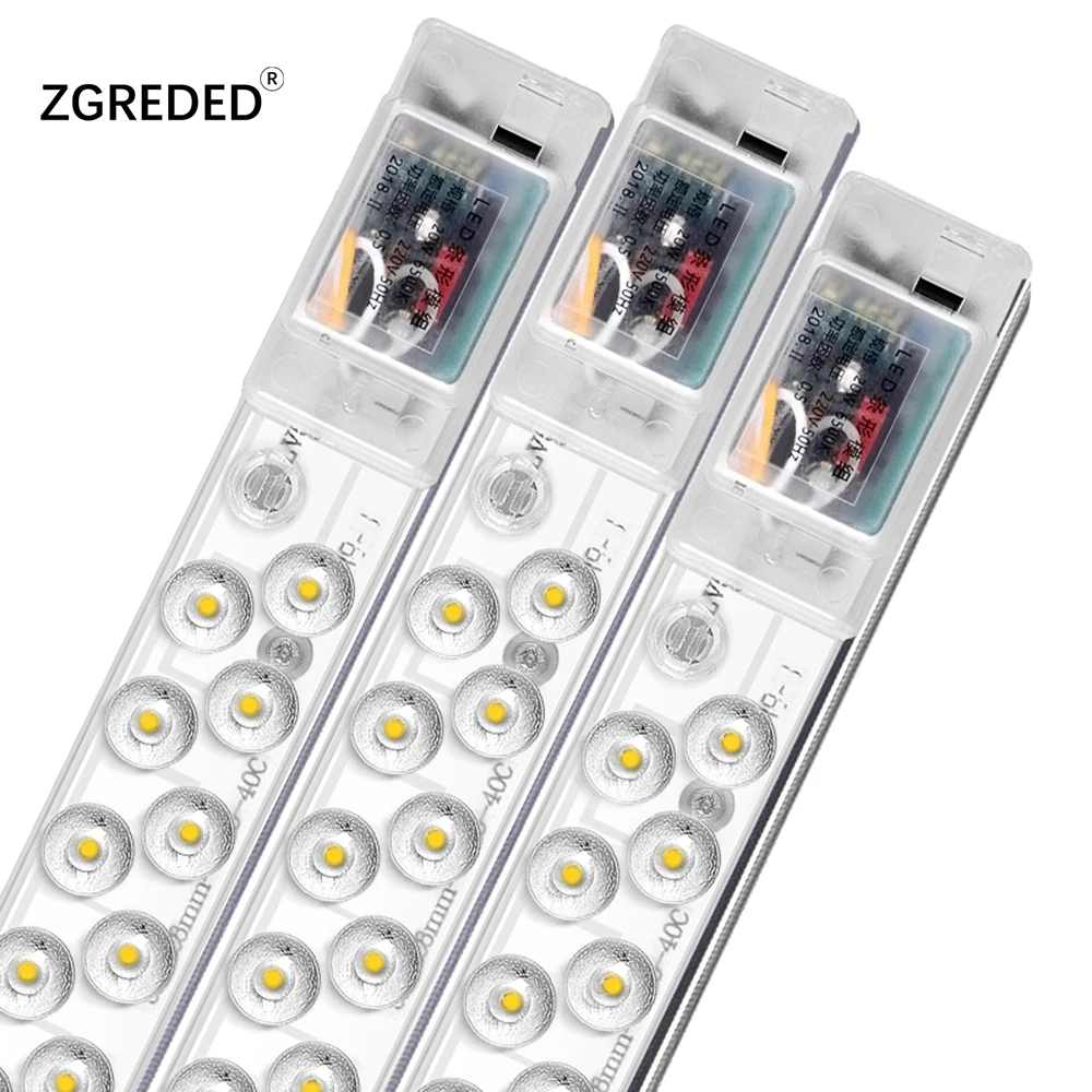 

Led Module Panel Led Light Bar 220V Ceiling Lights Fixtures Lens Board For Room Ceiling Square Lamp Wall Lamp Replacement Parts