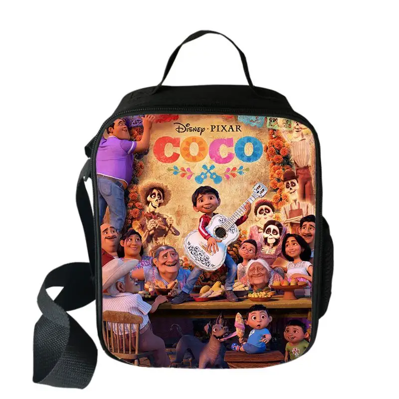 Disney Coco Lunch Bags Student Food Portable Insulated Lunch Box Boys Girls Cartoon Cute Children School Lunch Bags Gift