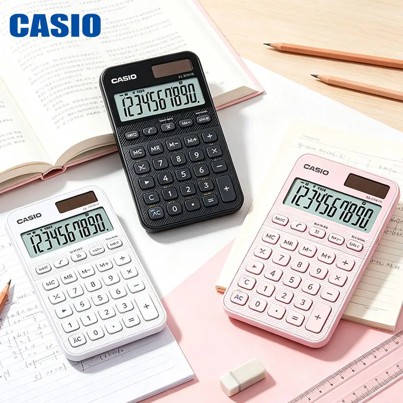 Casio SL-310YC/fx-82ES PLUS Macaron pink calculator - cute girl heart design - for students' exams and office use