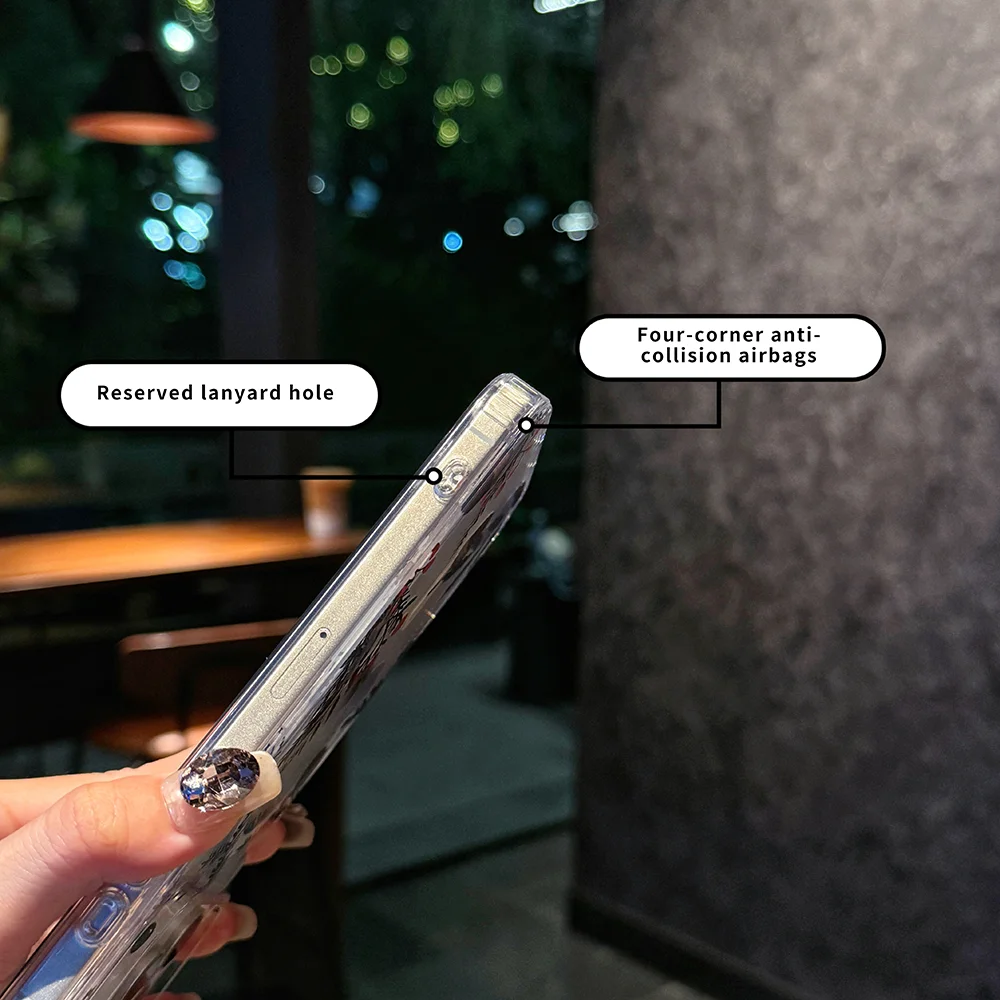 Bright-faced stamen magnetic mobile phone protective case is suitable for iPhone17/16/15/14/13/12 double-layer printing process.