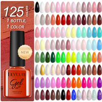 LILYCUTE 7ml 125 Colors Nail Gel Polish Colorful Series Semi Permanent UV Gel Soak off Glitter Nail Gel Varnishes For Nail Art